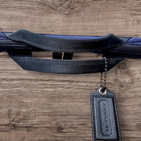 Coach Tablet Case Top Handle Nylon Leather and Canvas Navy for iPad / Galaxy NWT - Picture 8 of 12